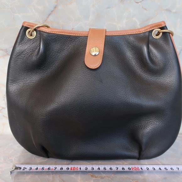 Authentic 1987 vintage Hermes rodeo black and brown leather crossbody bag - Picture 4 of 14